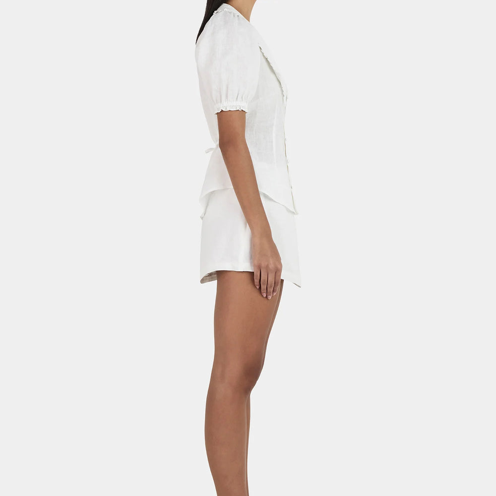 Ownley - Izzy Linen Shirt in White