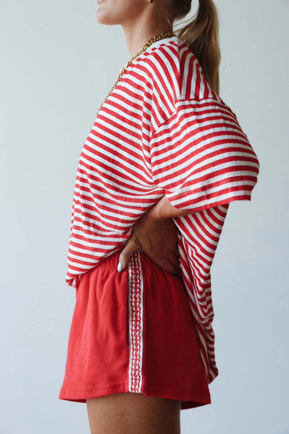 By Billie - Pool Bar Shorts in Red