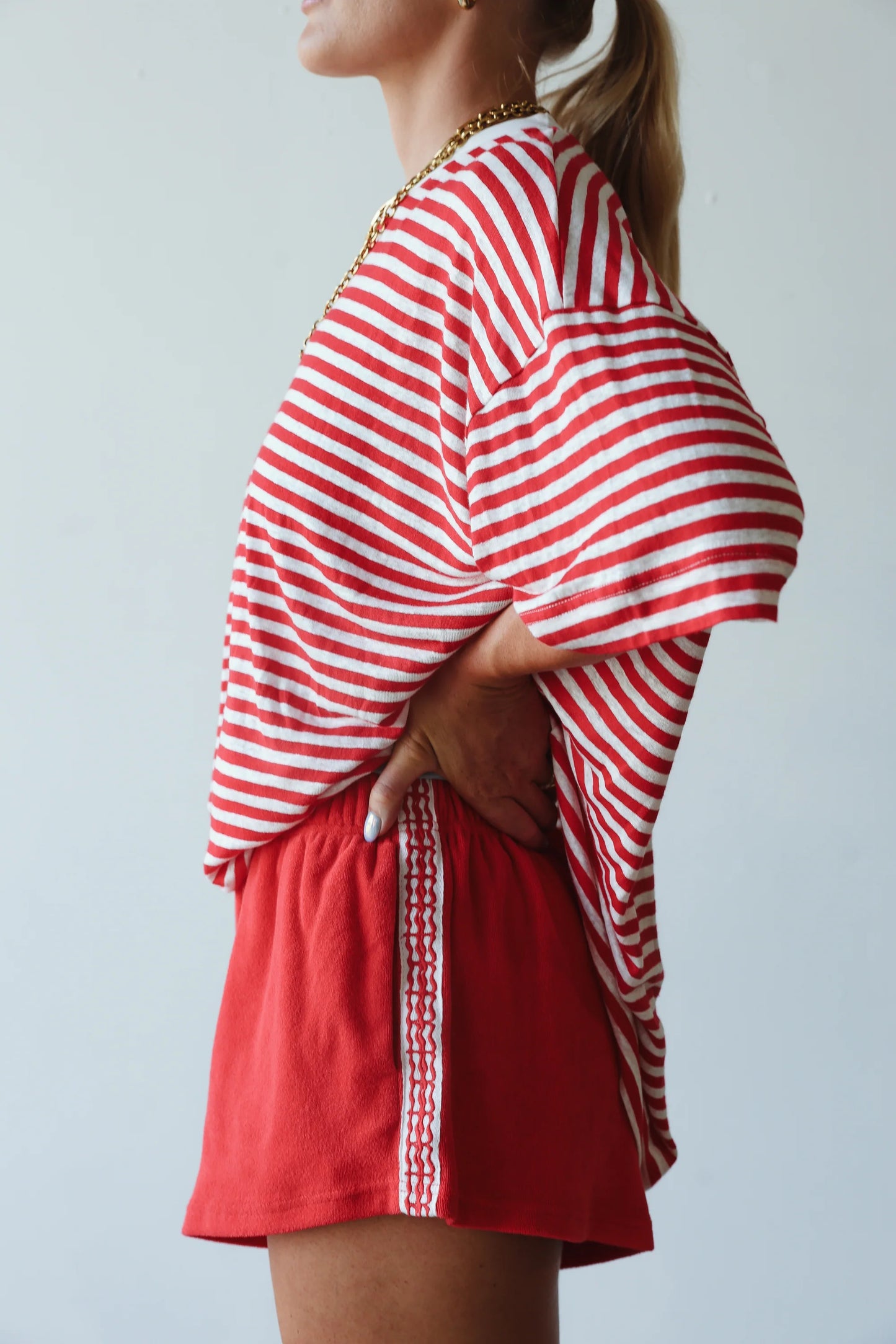 By Billie - Pool Bar Shorts in Red