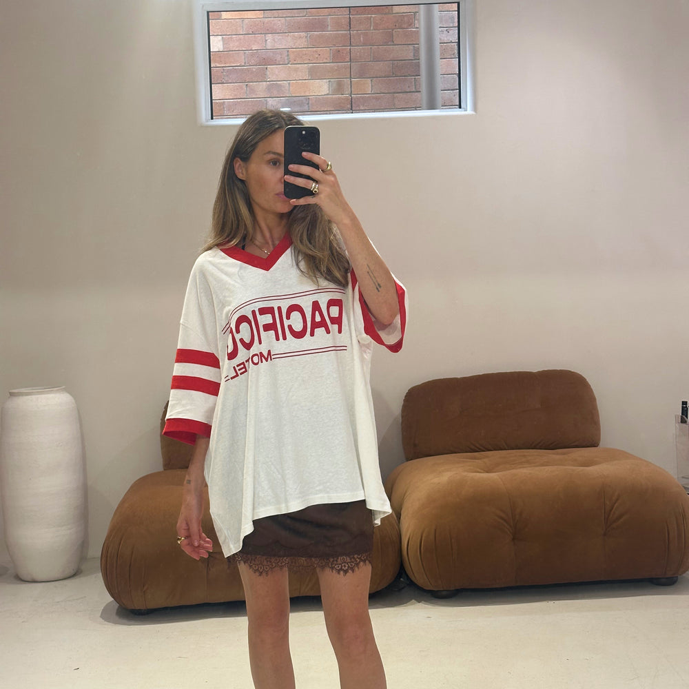 By Frankie - Lace Slip Skirt in Chocolate