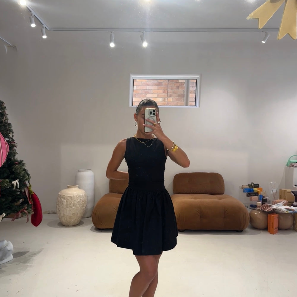 Emte - Bubble Mini Dress in Black