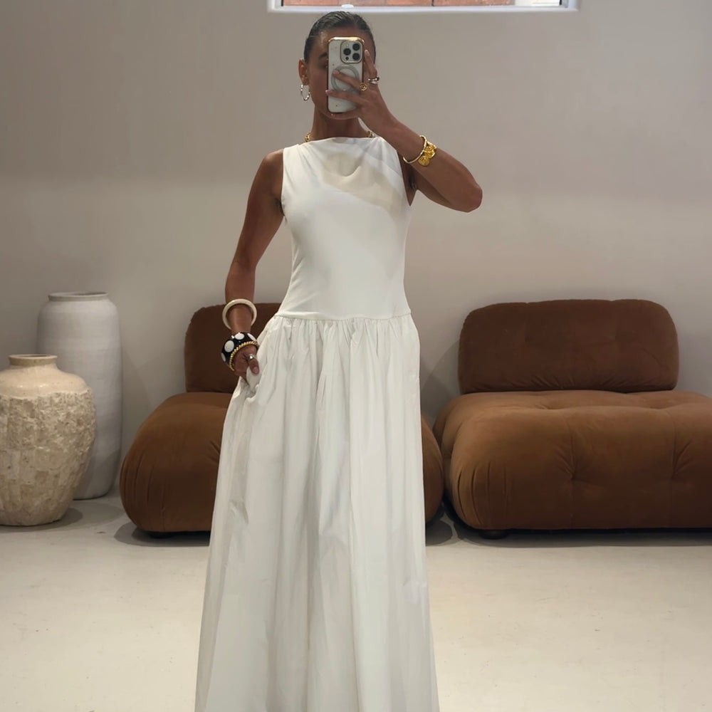 Emte - Bubble Maxi Dress in White