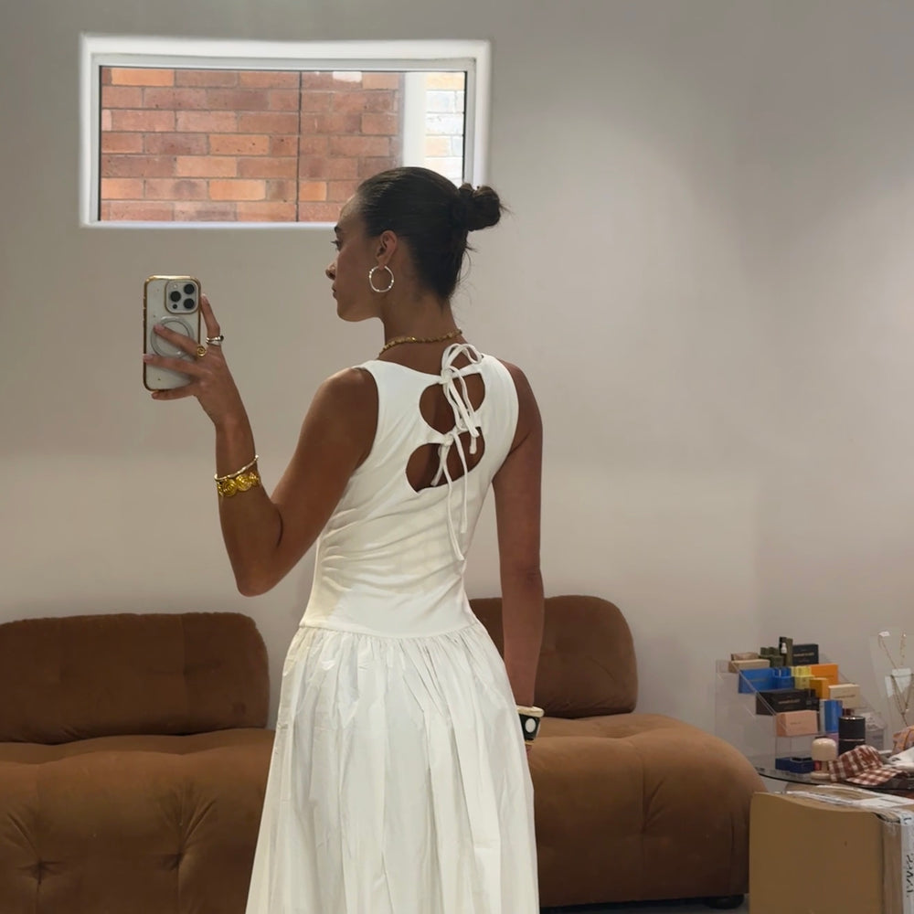 Emte - Bubble Maxi Dress in White