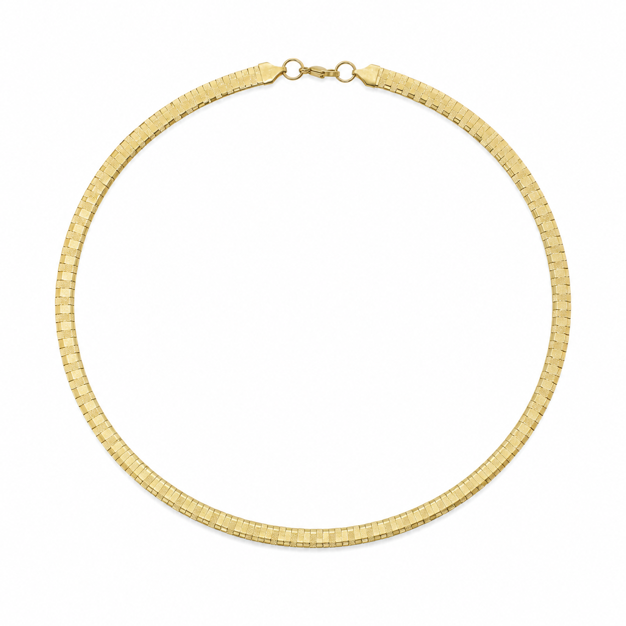 We Are Emte- Slinky Check Choker in Gold
