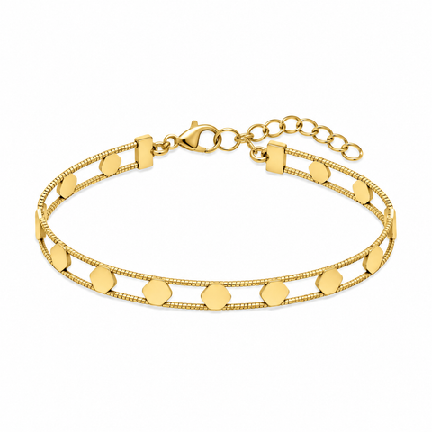 We Are Emte -Hexagon Link Bracelet in Gold Plated