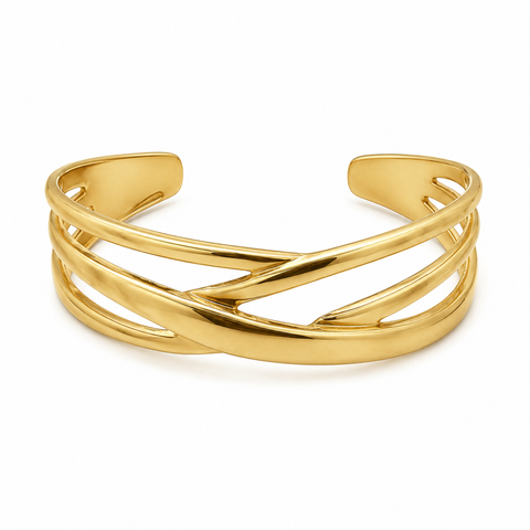 We Are Emte - Faye Cuff in Gold Plated