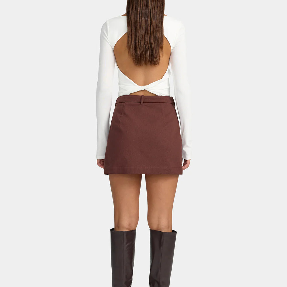 Ownley - Joan Mini Skirt in Fig