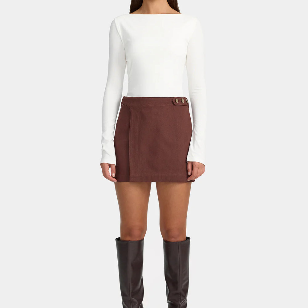Ownley - Joan Mini Skirt in Fig