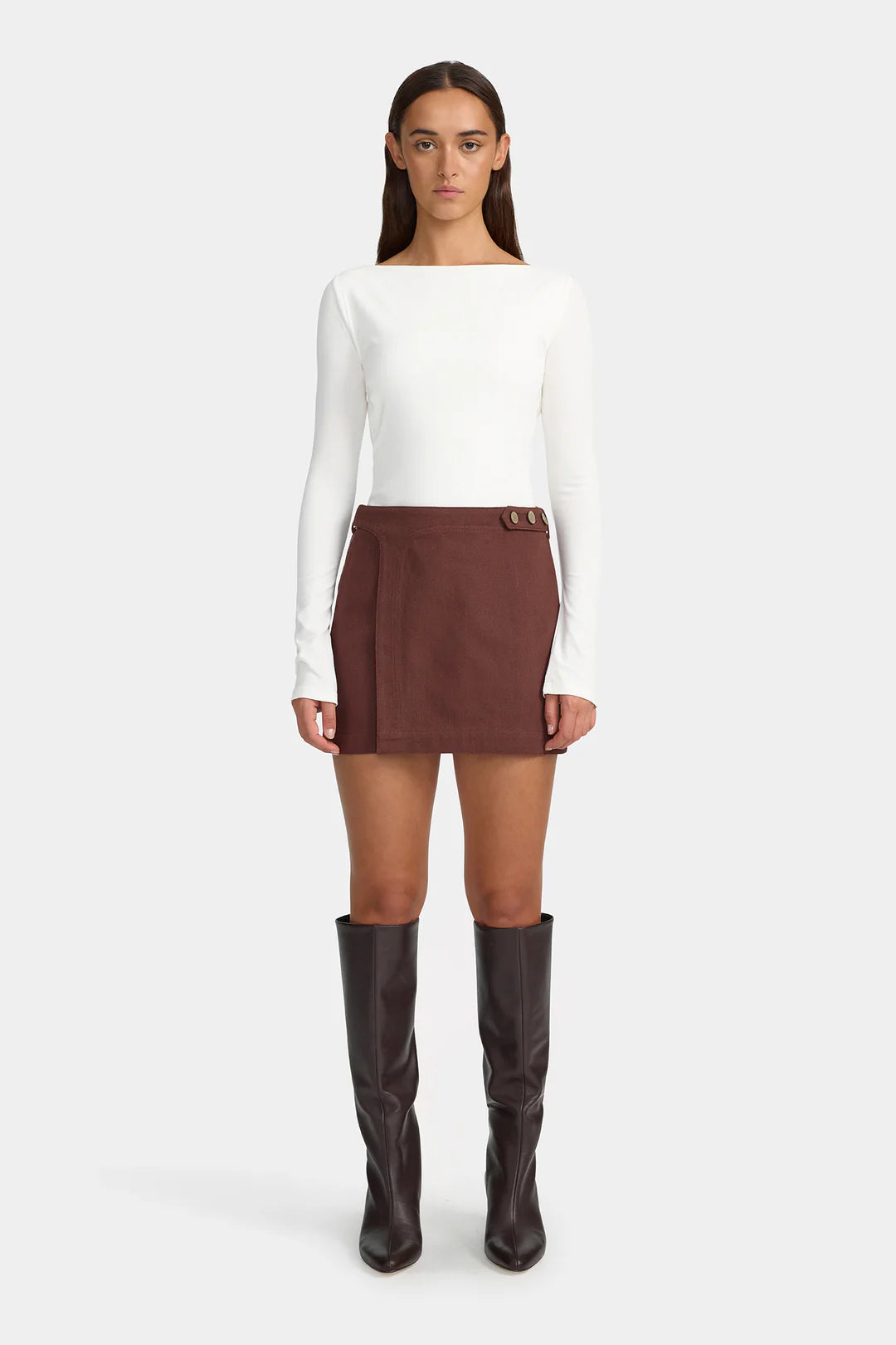 Ownley - Joan Mini Skirt in Fig