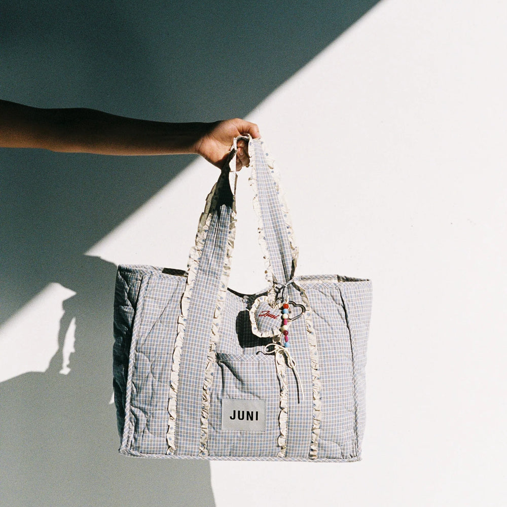 JUNI - The Everything Bag in Blue Check