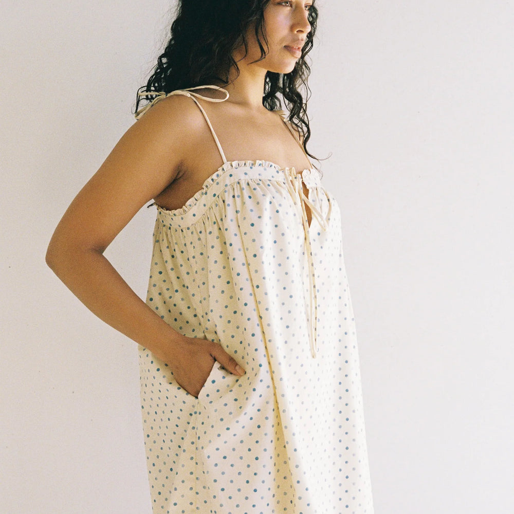 
                      
                        JUNI - Marlow Mini Dress in Polka Dot
                      
                    