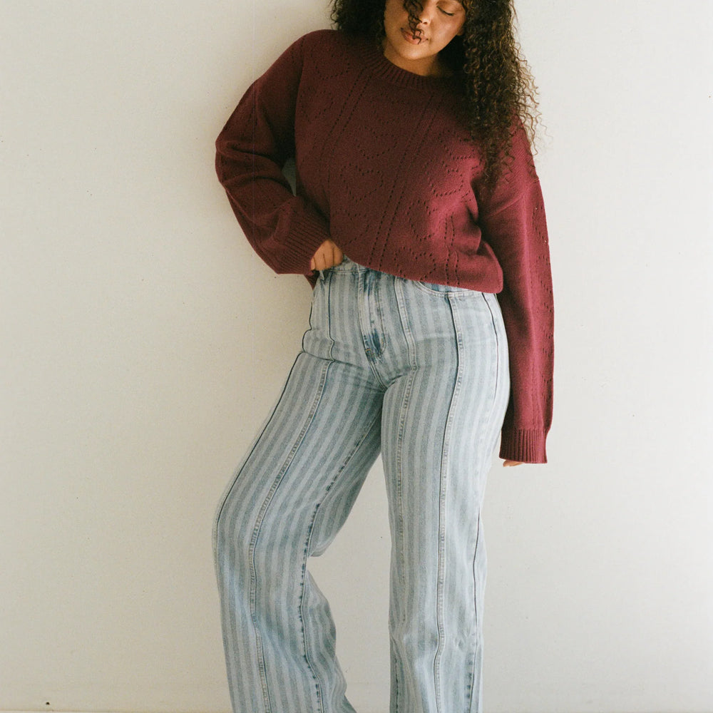 
                      
                        JUNI - Dominique Jean in Stripe (Regular Length)
                      
                    