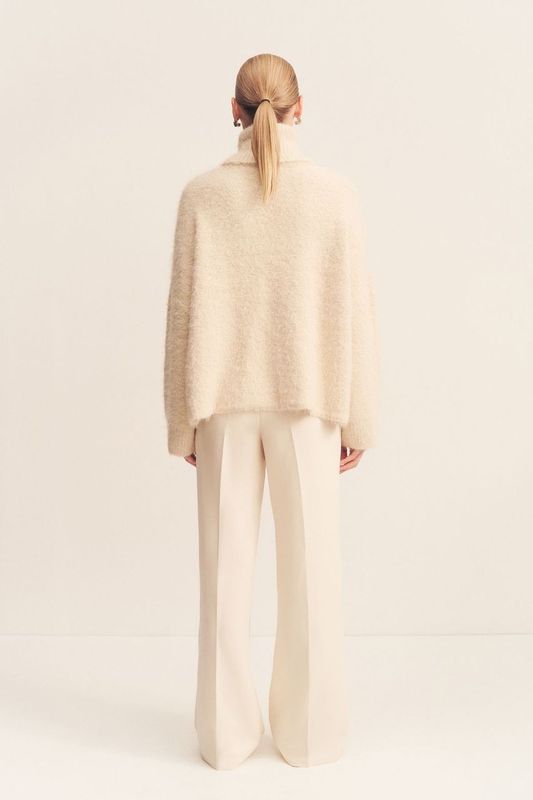 
                      
                        Shona Joy - Korine Roll Neck Sweater in Batter
                      
                    