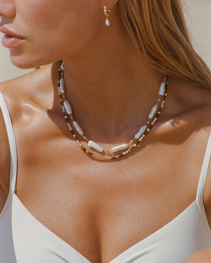 Kirstin Ash - Soleil Tigers Eye Necklace in Gold