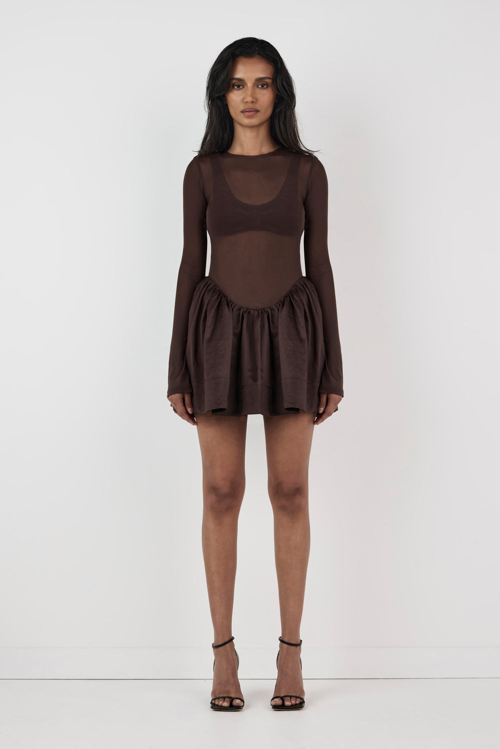 Hansen and Gretel - Kita Mini Dress in Chocolate