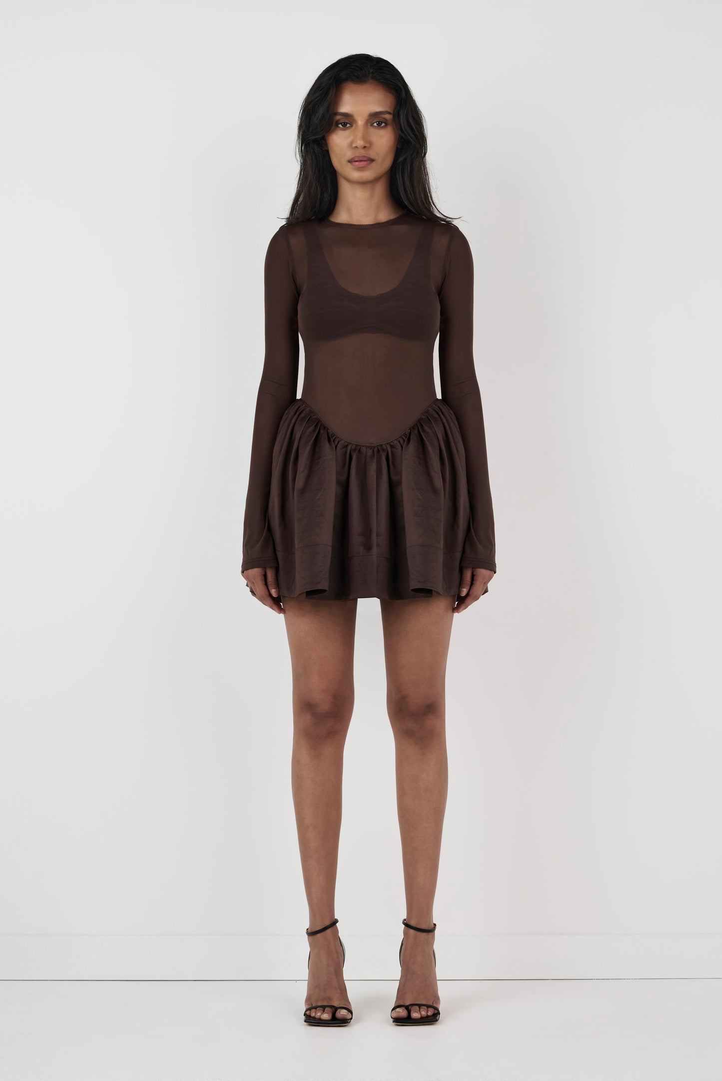 Hansen and Gretel - Kita Mini Dress in Chocolate