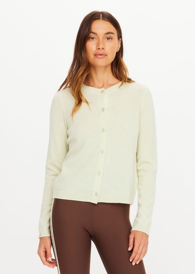 The Upside - Sanika Cashmere Cardigan in Matcha