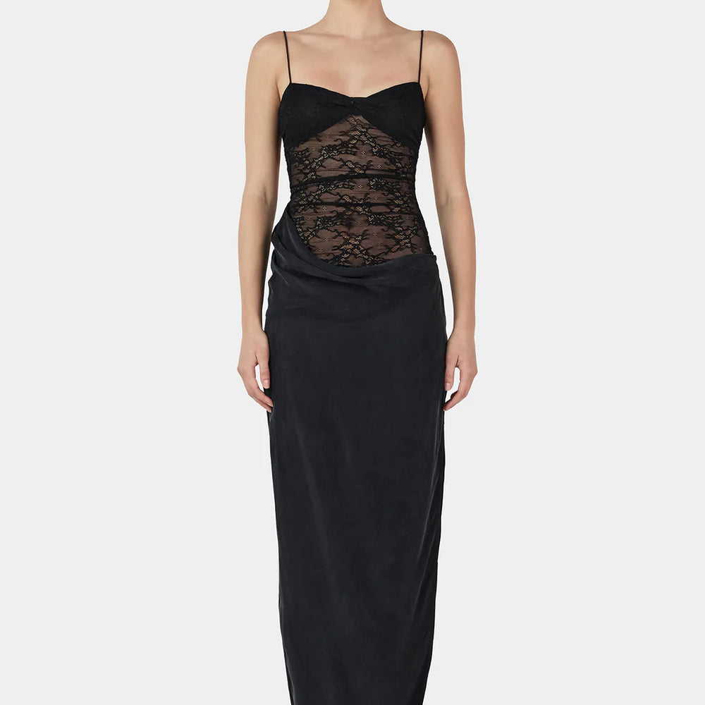Ownley - Lola Midi Dress in Black