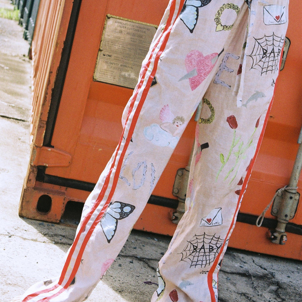 Lottie Hall - Love Letter Pants in Love Print
