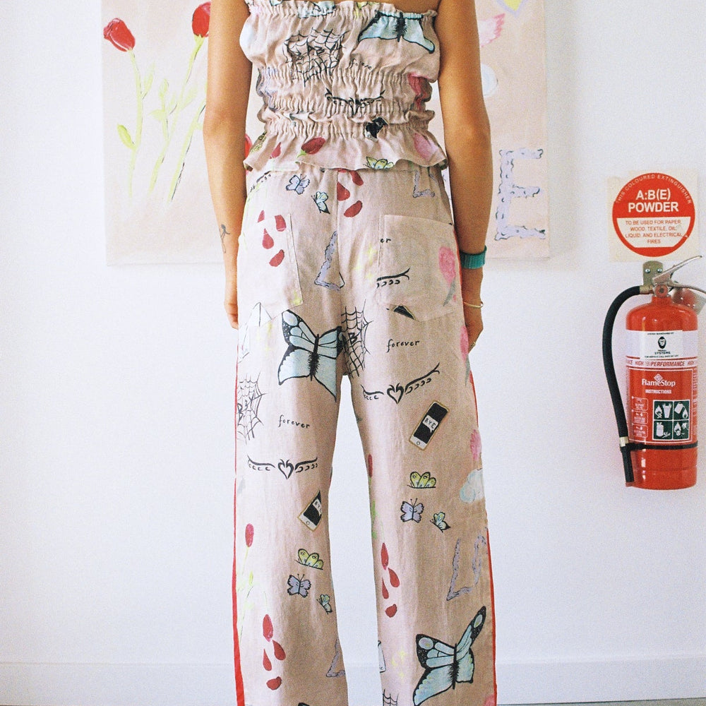 Lottie Hall - Love Letter Pants in Love Print