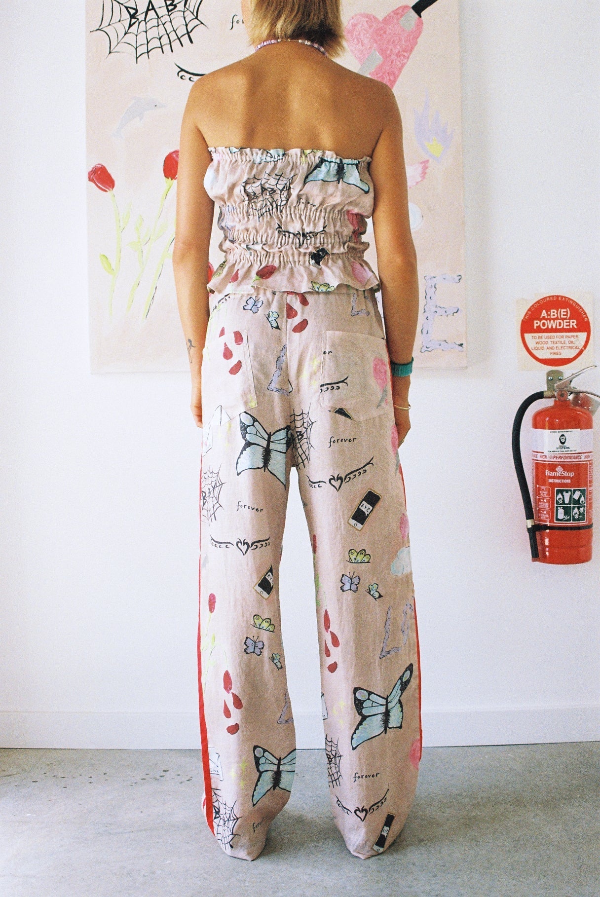 Lottie Hall - Love Letter Pants in Love Print