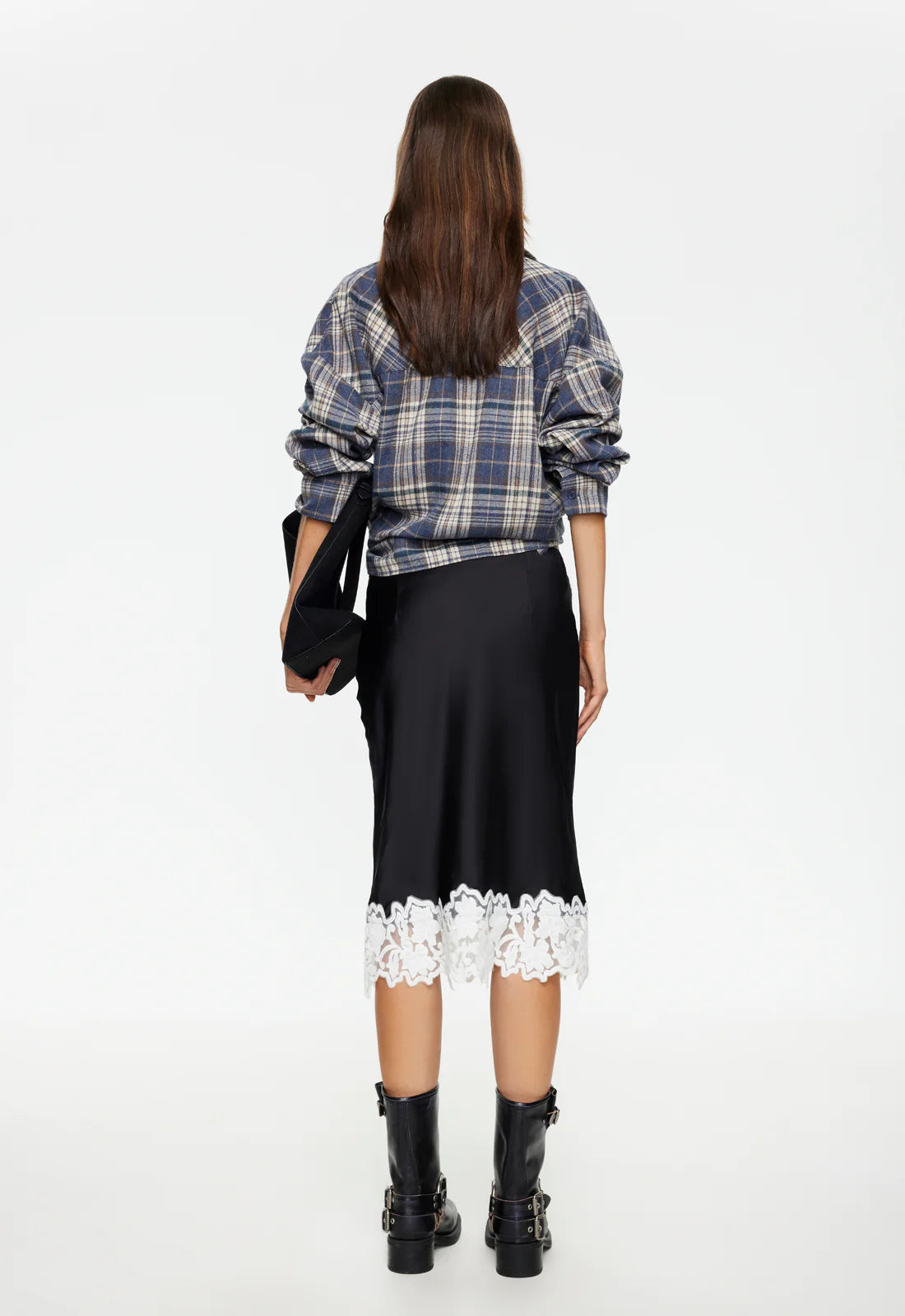 Lioness - Anchored Midi Skirt in Noir