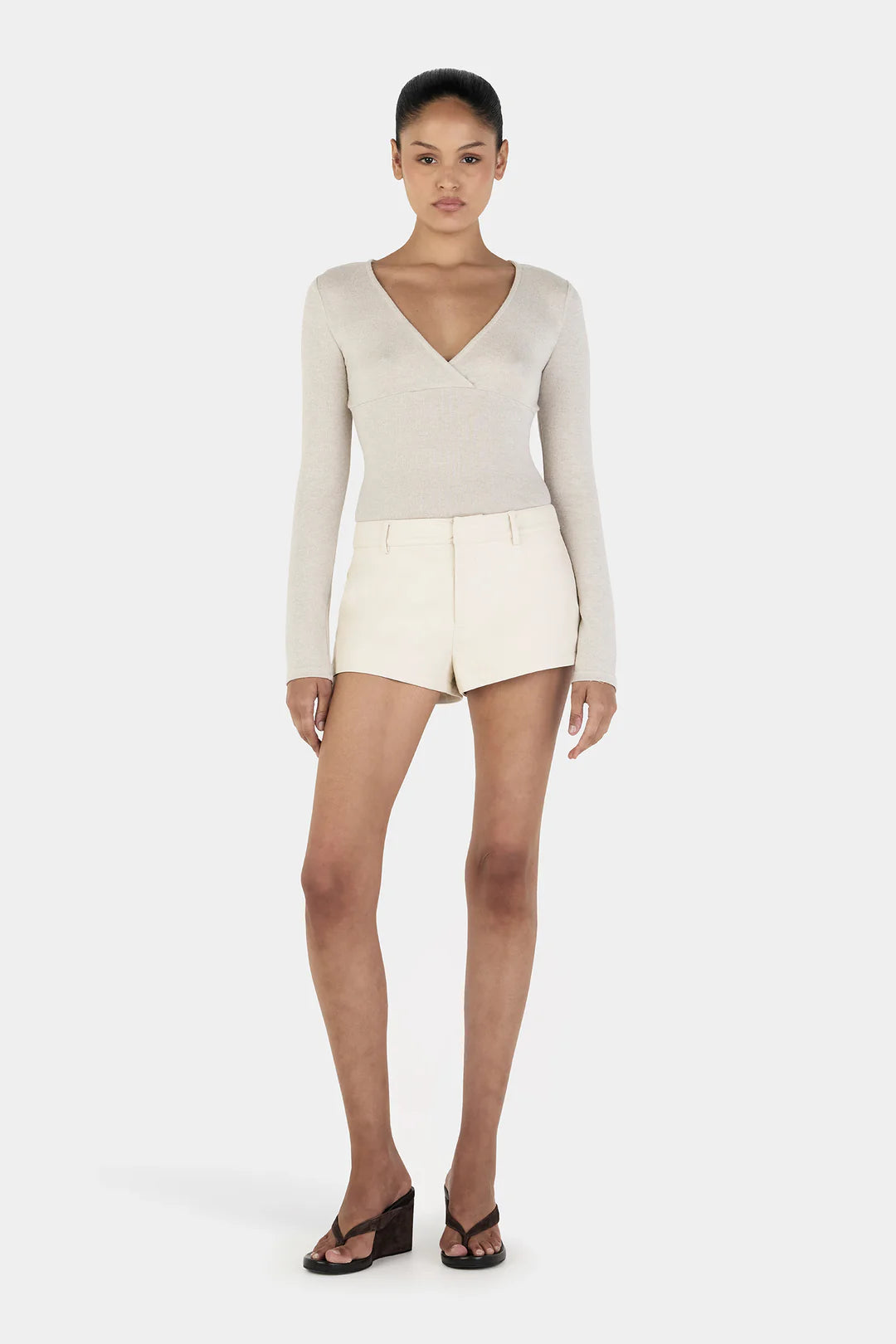 Ownley - Lyra Long Sleeve Top in Cream