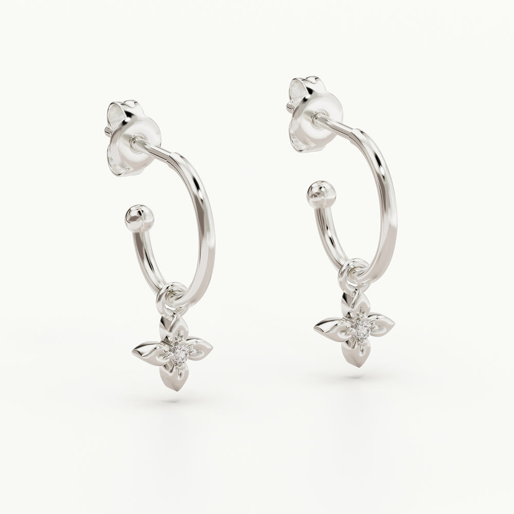 By Charlotte - Live in Light Hoop Earrings in Silver