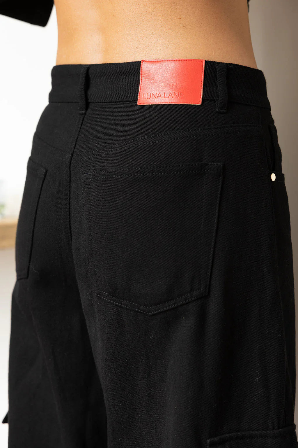Luna Lane - The Cleo Cargos in Black