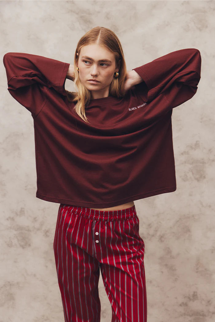 Blanca - Mandy Tee in Burgundy