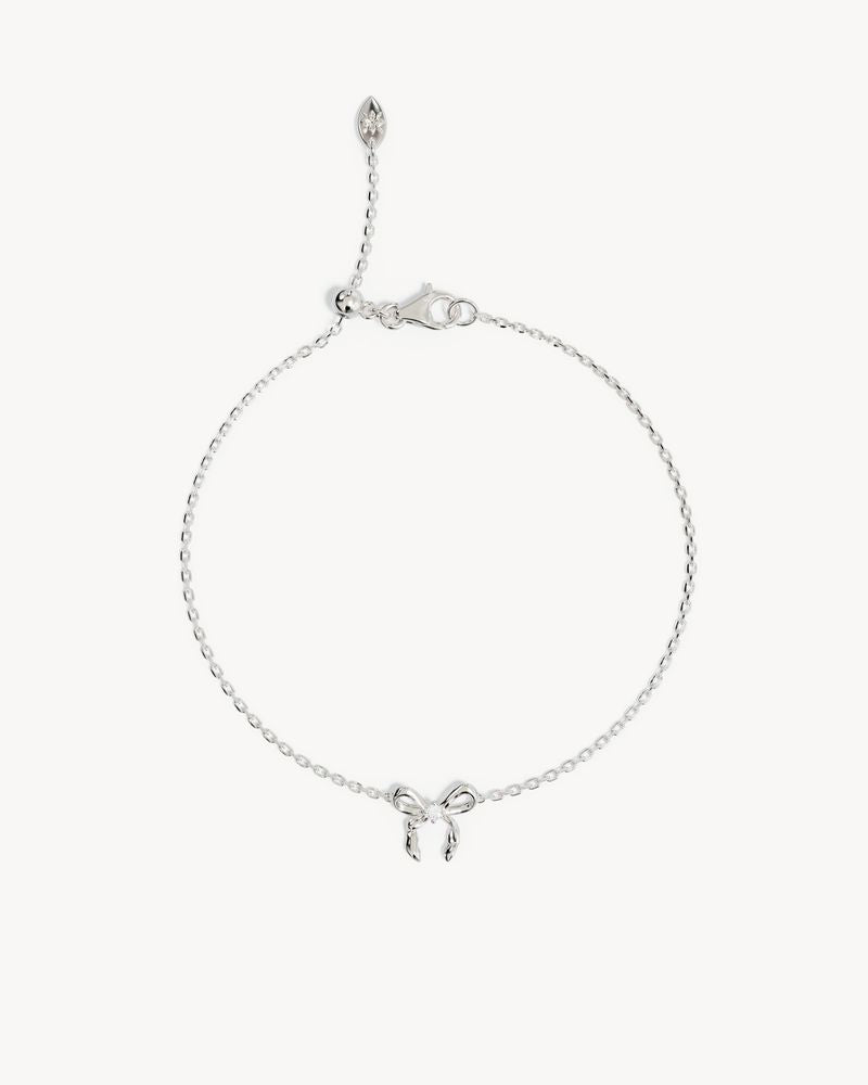 By Charlotte - Forever More Bow Bracelet in Silver