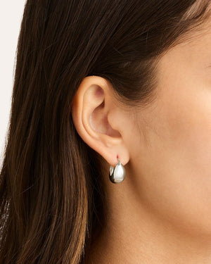 By Charlotte - Sunkissed Hoops in Silver - Small