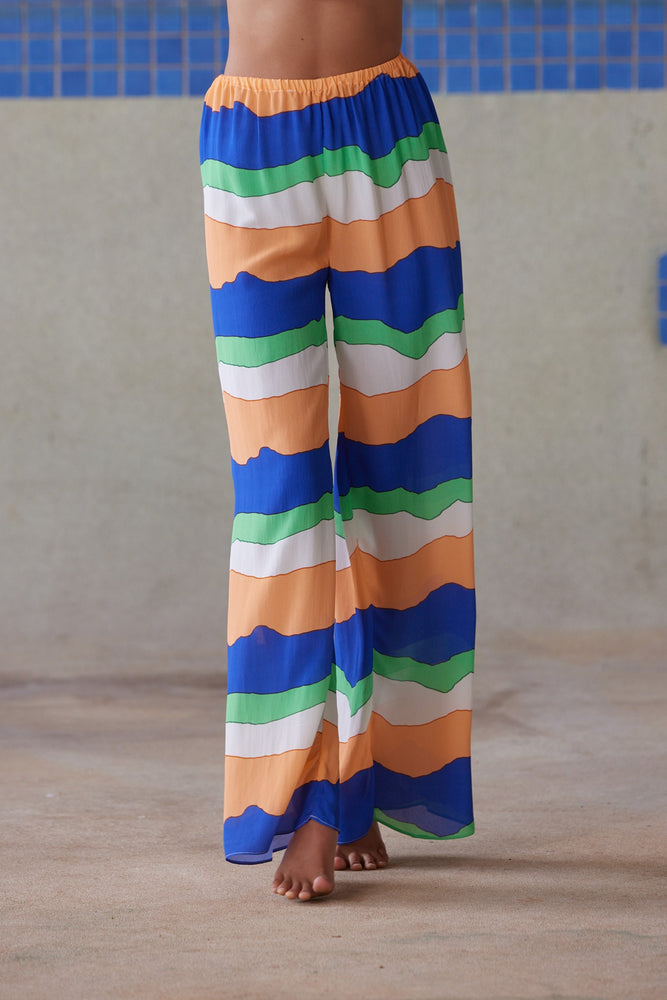 Pippa The Label - Kimberley Pant in Blue Ziggy