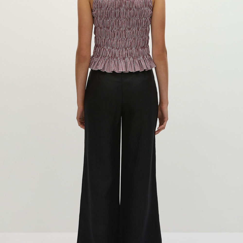 Faithfull The Brand - Heidi Top in Deep Red Gingham