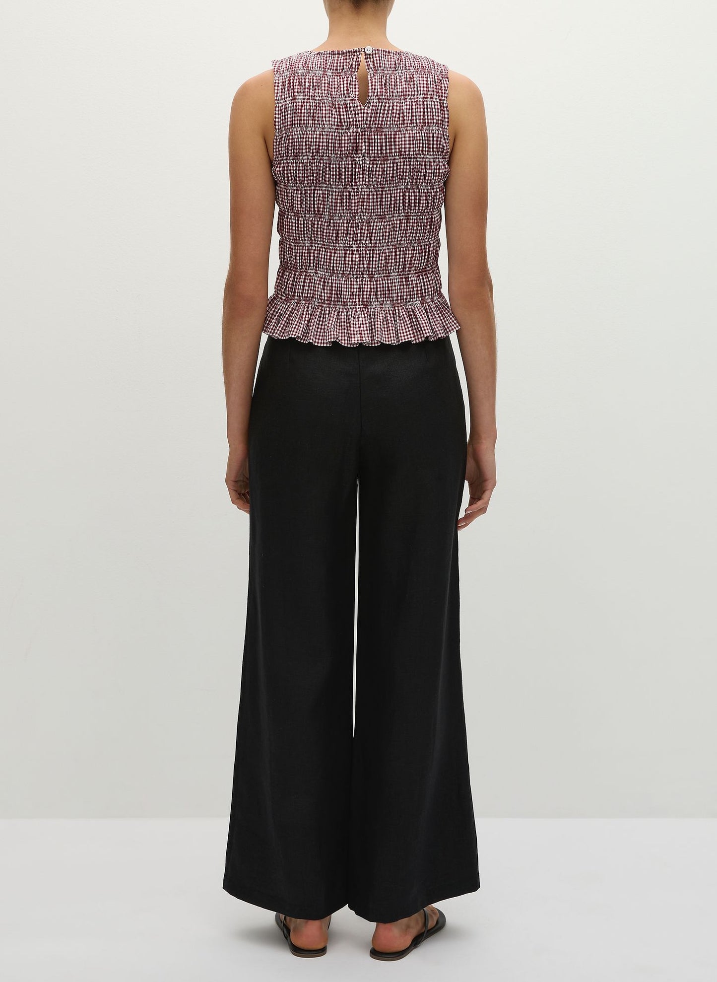 Faithfull The Brand - Heidi Top in Deep Red Gingham