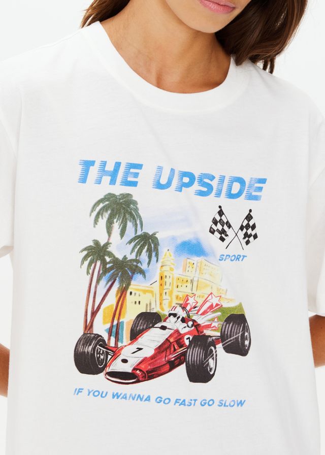 
                      
                        The Upside - Raceway Sammi Tee in Natural
                      
                    