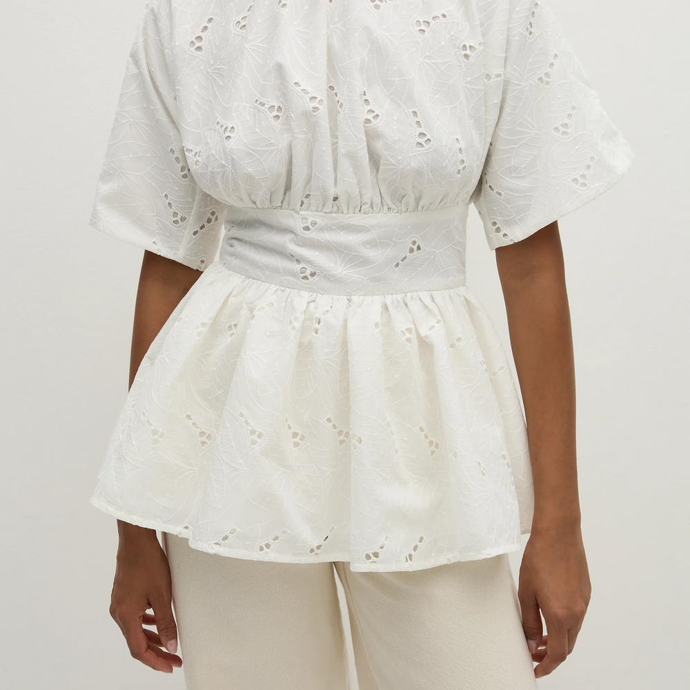 Faithfull The Brand - Vilde Top Birgitta Broderie Anglaise White