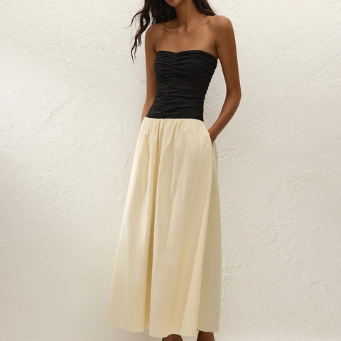 Faithfull The Brand - Sant Roc Maxi Dress in Black Milk