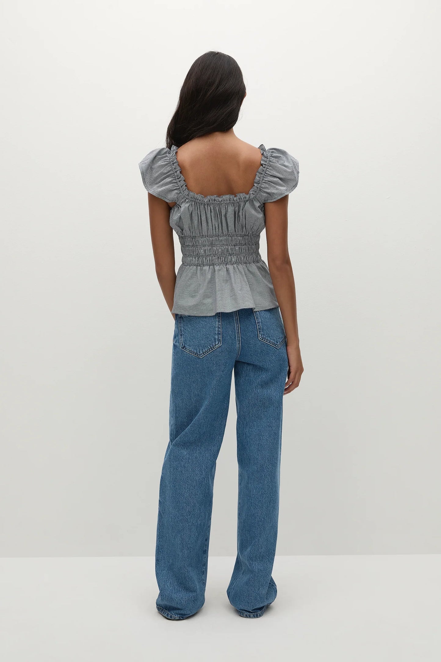 Faithfull The Brand - Janne Top Hanne Gingham Vintage Navy