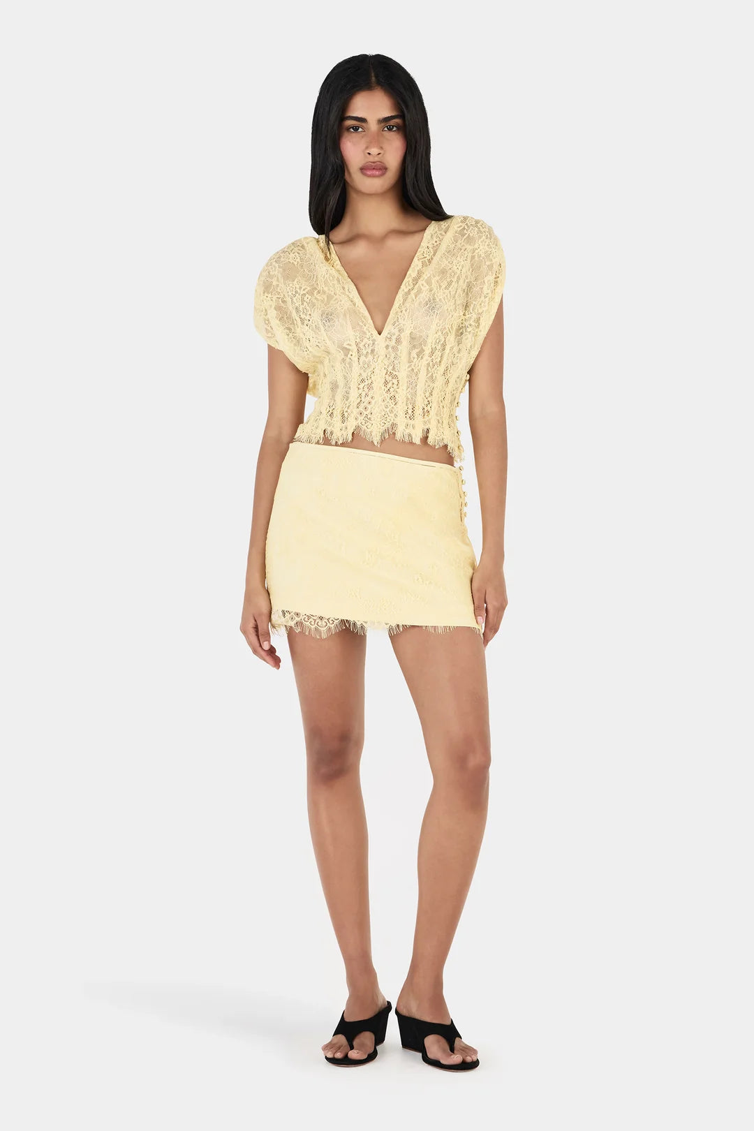 Hansen and Gretel - Yasmin Lace Skirt in Butter