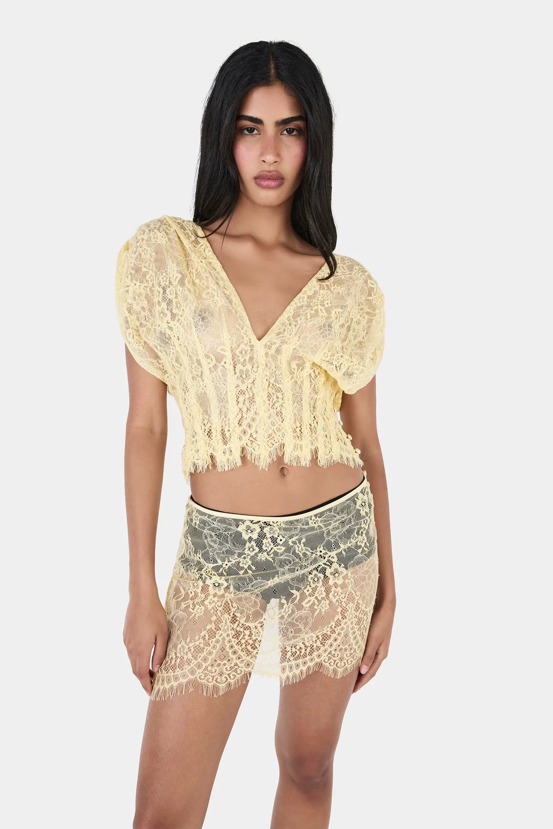Hansen and Gretel - Yasmin Lace Skirt in Butter