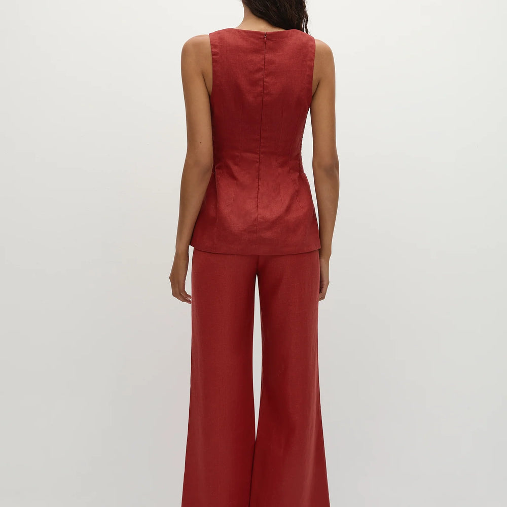 
                      
                        Faithfull The Brand - Melia Top in Deep Red
                      
                    