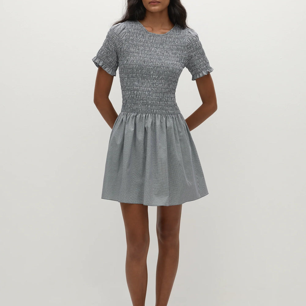 Faithfull The Brand - Edda Mini Dress Hanne Gingham Vintage Navy