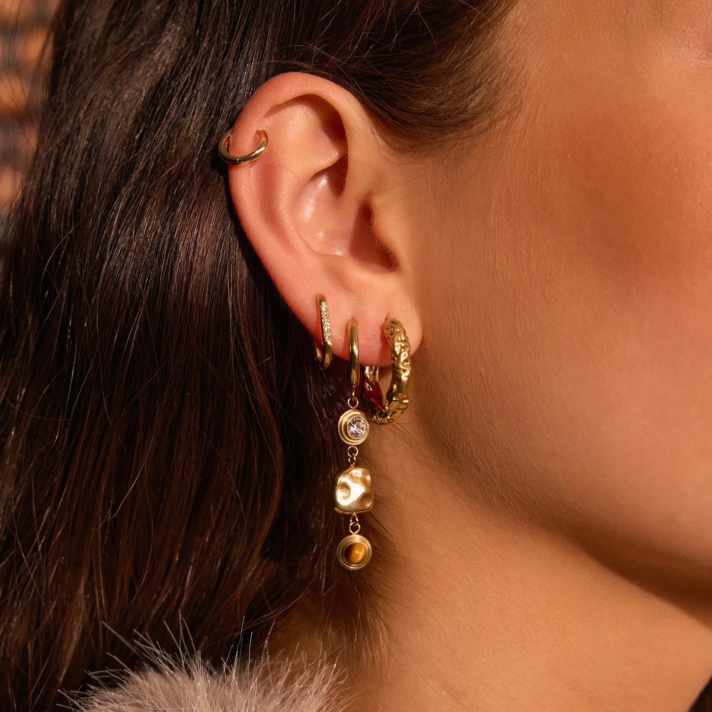 Arms of Eve - Indie Hoop Earrings in Gold