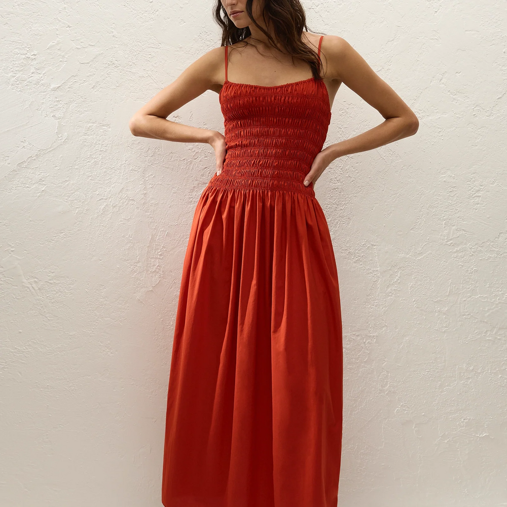 Faithfull The Brand - Araceli Maxi Dress in Dusty Tomato