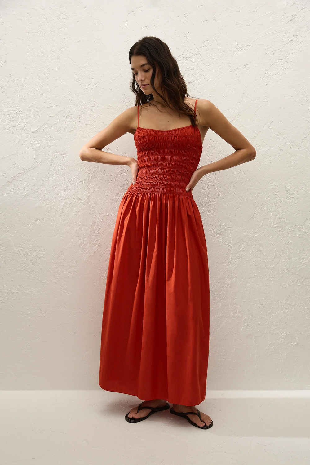 Faithfull The Brand - Araceli Maxi Dress in Dusty Tomato
