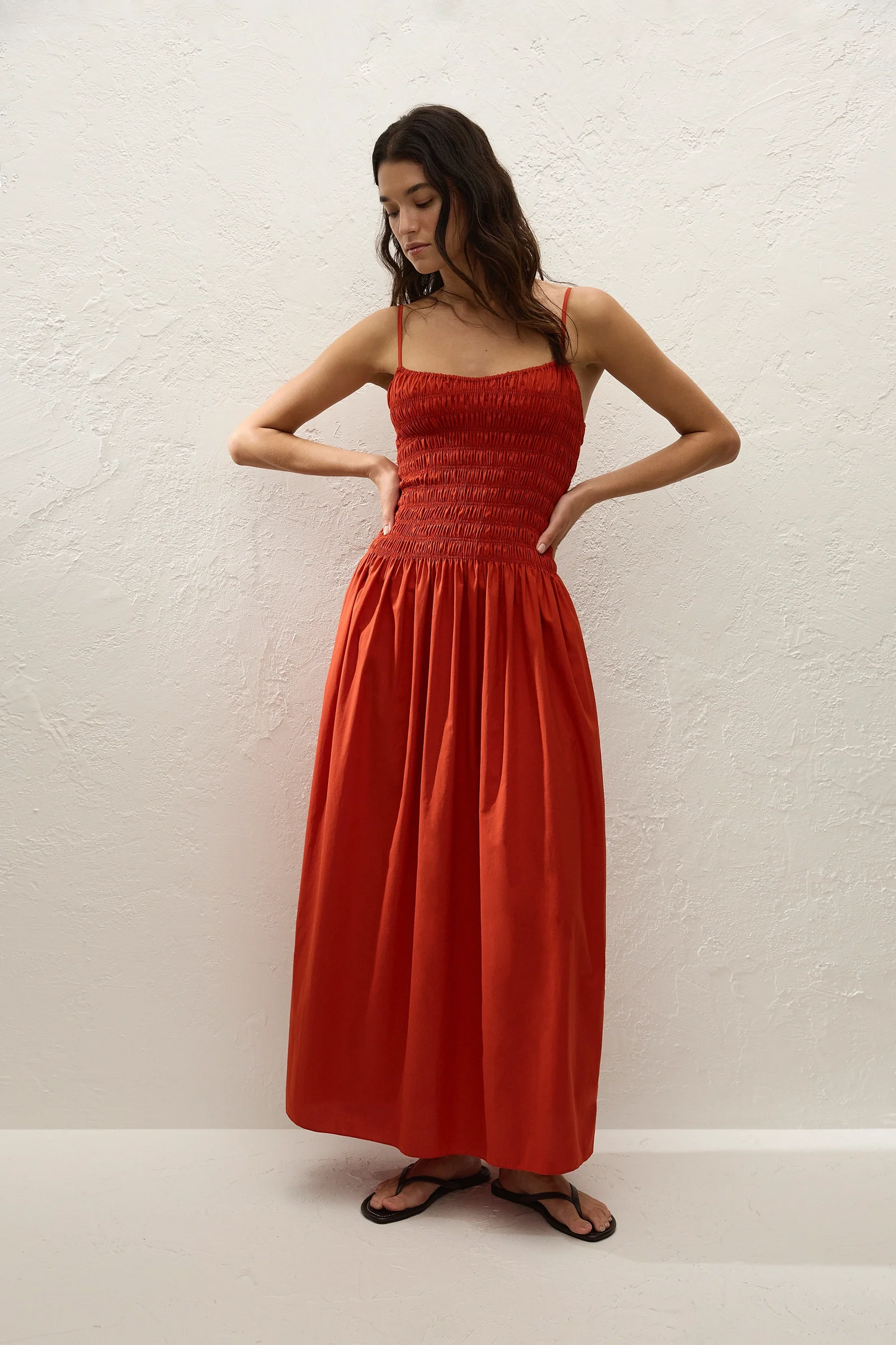 Faithfull The Brand - Araceli Maxi Dress in Dusty Tomato