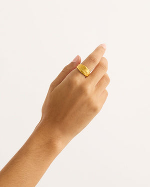 By Charlotte - Woven Light Ring in Gold