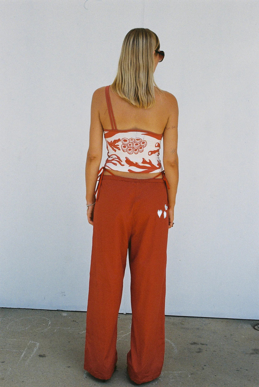 Lottie Hall - Tattoo Pants in Red