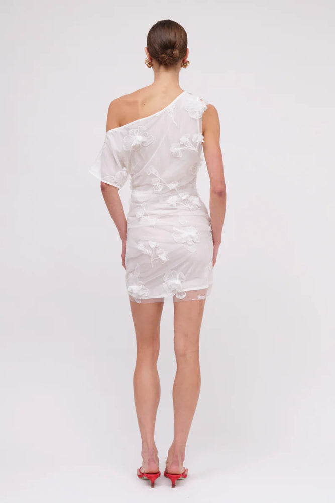 
                      
                        Suboo - Dylan Flower Tulle Mini Dress in White
                      
                    